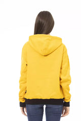 Baldinini Trend Gelber Damen-Hoodie aus Baumwolle