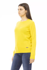 Baldinini Trend Gelber Damenpullover aus Wolle