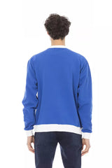 Baldinini Trend Blauer Baumwollpullover für Herren