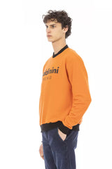Baldinini Trend Herrenpullover aus orangefarbener Baumwolle