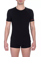 Bikkembergs „Schwarzes Herren-T-Shirt Doppelpack aus Baumwolle“