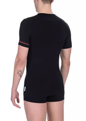 Bikkembergs „Schwarzes Herren-T-Shirt Doppelpack aus Baumwolle“