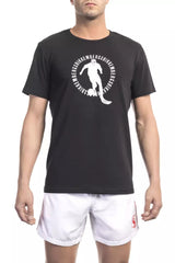 Bikkembergs Schwarzes Baumwoll-Herren-T-Shirt
