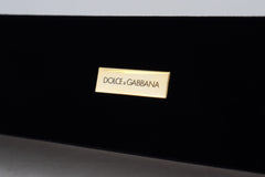 Dolce & Gabbana Black Velvet Logo Plaque Storage Bracelet Jewelry Box