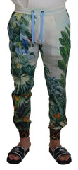 Dolce & Gabbana Weiße Jogginghose für Herren mit Blumenprint