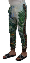 Dolce & Gabbana Weiße Jogginghose für Herren mit Blumenprint