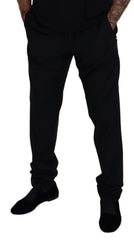 Dolce & Gabbana Schwarze Chino-Hose aus Wolle