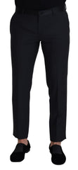 Dolce & Gabbana Schwarze Herren-Anzughose aus Wolle