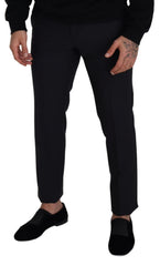 Dolce & Gabbana Schwarze Herren-Anzughose aus Wolle