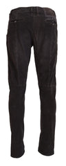 Acht Brown Cotton Straight Fit Men Casual Pants