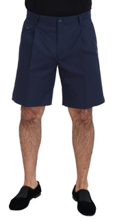 Dolce & Gabbana Blauwe Chino Katoenen Stretch Casual Shorts