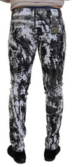 Dolce & Gabbana Multicolor Baumwoll Tie Dye Skinny Denim Jeans