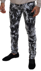 Dolce & Gabbana Multicolor Baumwoll Tie Dye Skinny Denim Jeans