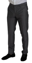Dolce & Gabbana Grauer SICILIA 3-teiliger Slim Fit Anzug