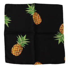 Dolce & Gabbana Schwarzer Schal mit Ananasprint