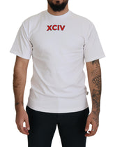 GCDS Wit katoenen T-shirt met korte mouwen en logo-opdruk