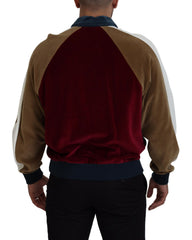 Dolce & Gabbana Pullover mit Kragen aus mehrfarbiger Baumwolle
