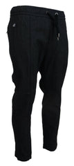 Dolce & Gabbana Graue Tapered Baumwollhose