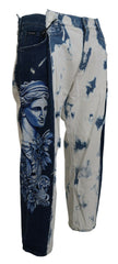 Dolce & Gabbana Blaue Ceasar Jeans aus Baumwoll-Denim im Loose Fit