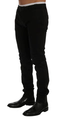 GF Ferre schwarze Stretch-Chino-Hose aus Baumwolle