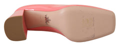 Prada Pumps Blockabsatz Lackleder Pink Klassisch
