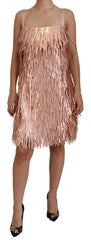 Dolce & Gabbana Pink Tinsel Ärmelloses A-Linien-Kleid