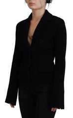 Dolce & Gabbana Schwarzer Cardigan-Blazer mit Knöpfen aus Viskosejacke