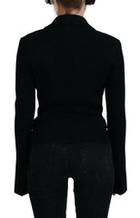 Dolce & Gabbana Schwarzer Cardigan-Blazer mit Knöpfen aus Viskosejacke