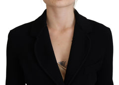 Dolce & Gabbana Schwarzer Cardigan-Blazer mit Knöpfen aus Viskosejacke