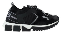 Dolce & Gabbana Sorrento Trekking-Sneakers aus schwarzem Mesh