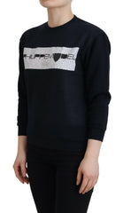 Philippe Model Schwarzer bedruckter Langarm-Pullover