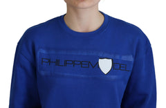 Philippe Model Blauer Pullover mit langen Ärmeln und Print