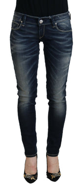 Acht Blue Wassen Slim Fit Dames Denim Jeans