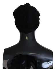 Dolce & Gabbana Schwarze Damen Wintermütze aus Schurwolle