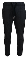 Dolce & Gabbana Graue Jogginghose für Herren aus Baumwolle