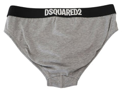 Dsquared² Graue DSURF Logo Baumwoll-Stretch Herren Slips