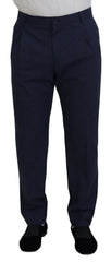 Dolce & Gabbana Dunkelblaue Chino-Hose aus Baumwolle