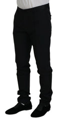 Dolce & Gabbana Schwarze Chino-Hose aus Wolle