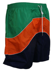 Dsquared² Multicolor Logo Print Men Beachwear Swimwear Short