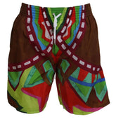 Dsquared² Mehrfarbige bedruckte Badeshorts für Herren