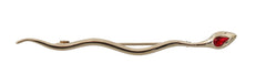 Dolce & Gabbana Silberfarbene Messingbrosche „Spilla Serpente“ mit Kristallen