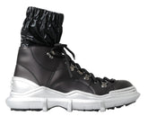Dolce & Gabbana – Galileo – Hohe Sneakers aus Nylon in Schwarz