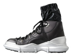 Dolce & Gabbana – Galileo – Hohe Sneakers aus Nylon in Schwarz