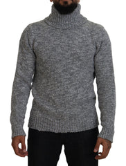 Dolce & Gabbana Grauer Rollkragenpullover aus Wolle