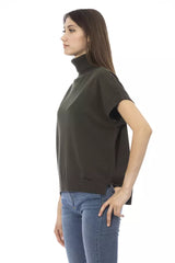Baldinini Trend Grüner Damenpullover aus Wolle