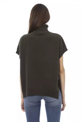 Baldinini Trend Grüner Damenpullover aus Wolle