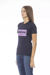 Baldinini Trend Blauw Katoenen Dames T-shirt