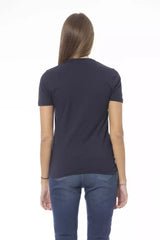 Baldinini Trend Blauw Katoenen Dames T-shirt