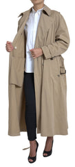 Dolce & Gabbana Khakifarbene zweireihige Trenchcoat-Jacke