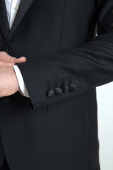Dolce & Gabbana – Einreihiger MARTINI-Blazer aus schwarzer Wolle